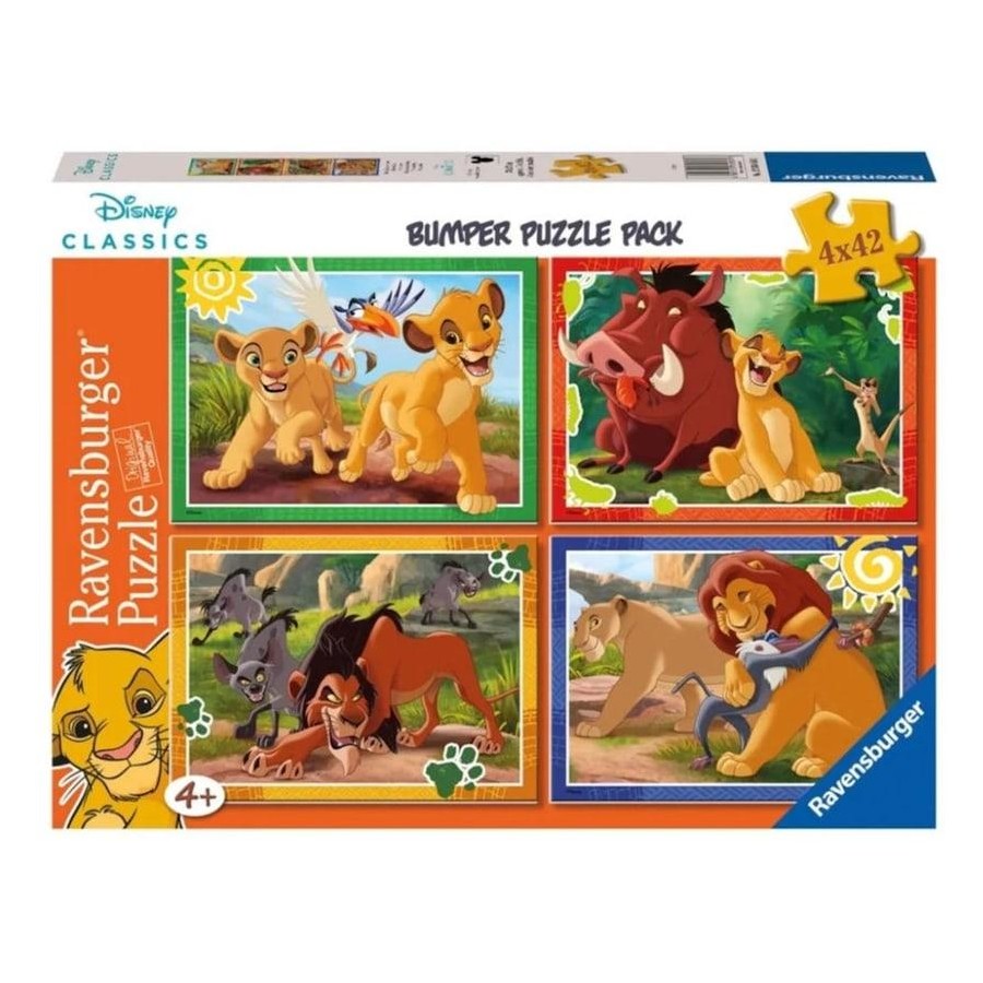 Ravensburger: Disney Lion King Bumper Pack Puzzle 4x42
