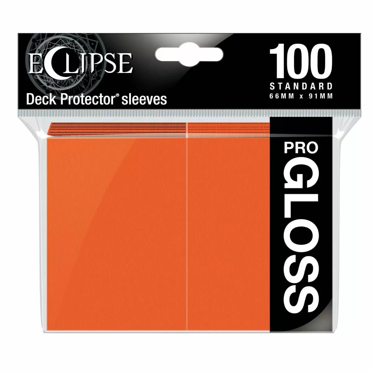 Ultra Pro: Eclipse Deck Protector - Standard Size Card Sleeves - Gloss 100 (Pumpkin Orange)