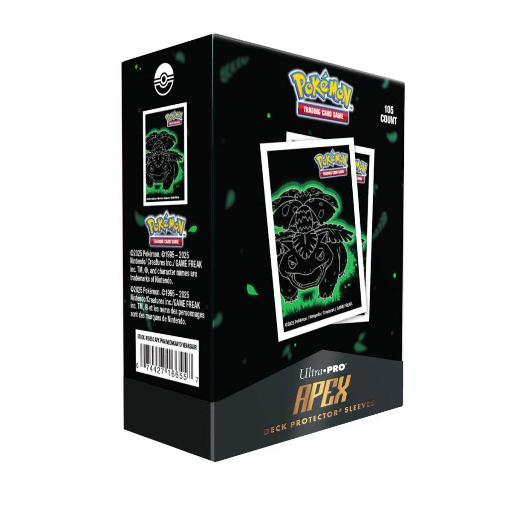 Ultra Pro: Neon Kanto Apex Deck Protector Sleeves - Pokémon Venusaur - 105ct
