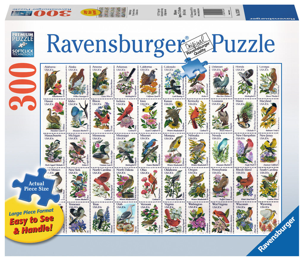 Ravensburger: 50 Bird Stamps 300pc
