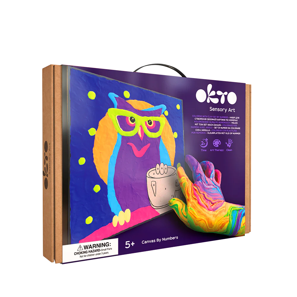 Okto Colour by Numbers with Clay 29x29cm: Owl
