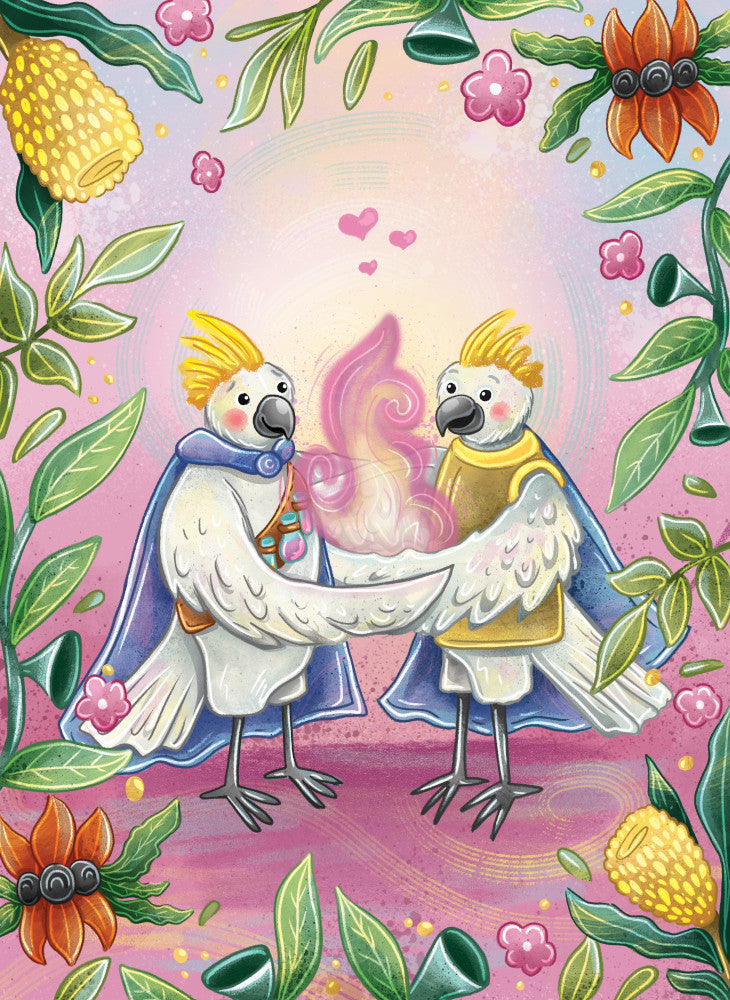 Artist Series Stray Leaves Card 5x5 - Aussie Valentines