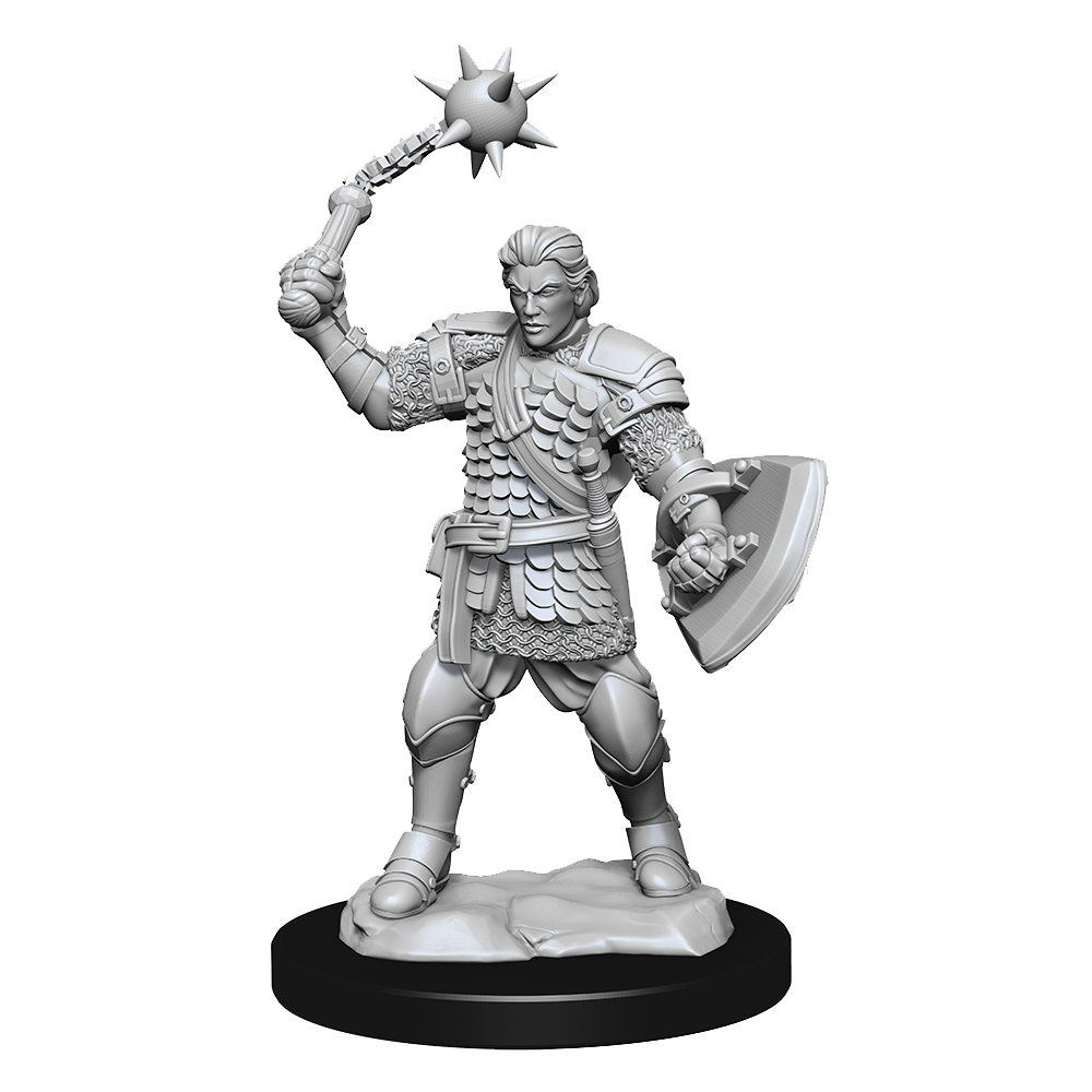 Critical Role Unpainted Miniatures: Human Clovis Concord Cleric Male