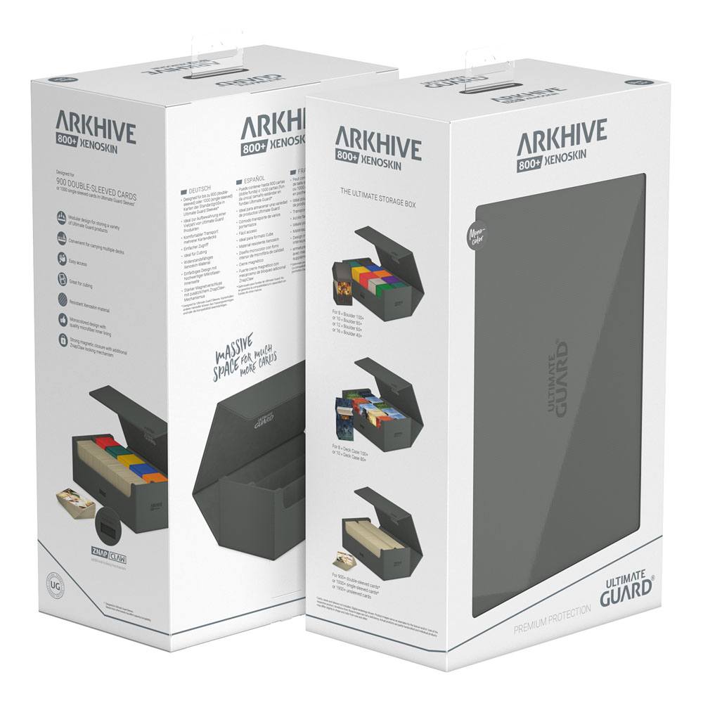 Ultimate Guard: Arkhive Flip Case 800+ Standard Size XenoSkin Monocolour Grey Deck Box