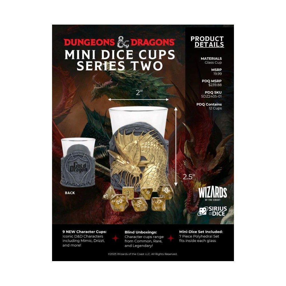 Sirius Dice - Dungeons & Dragons Mini Dice Cups Series 2 (Blind Box)