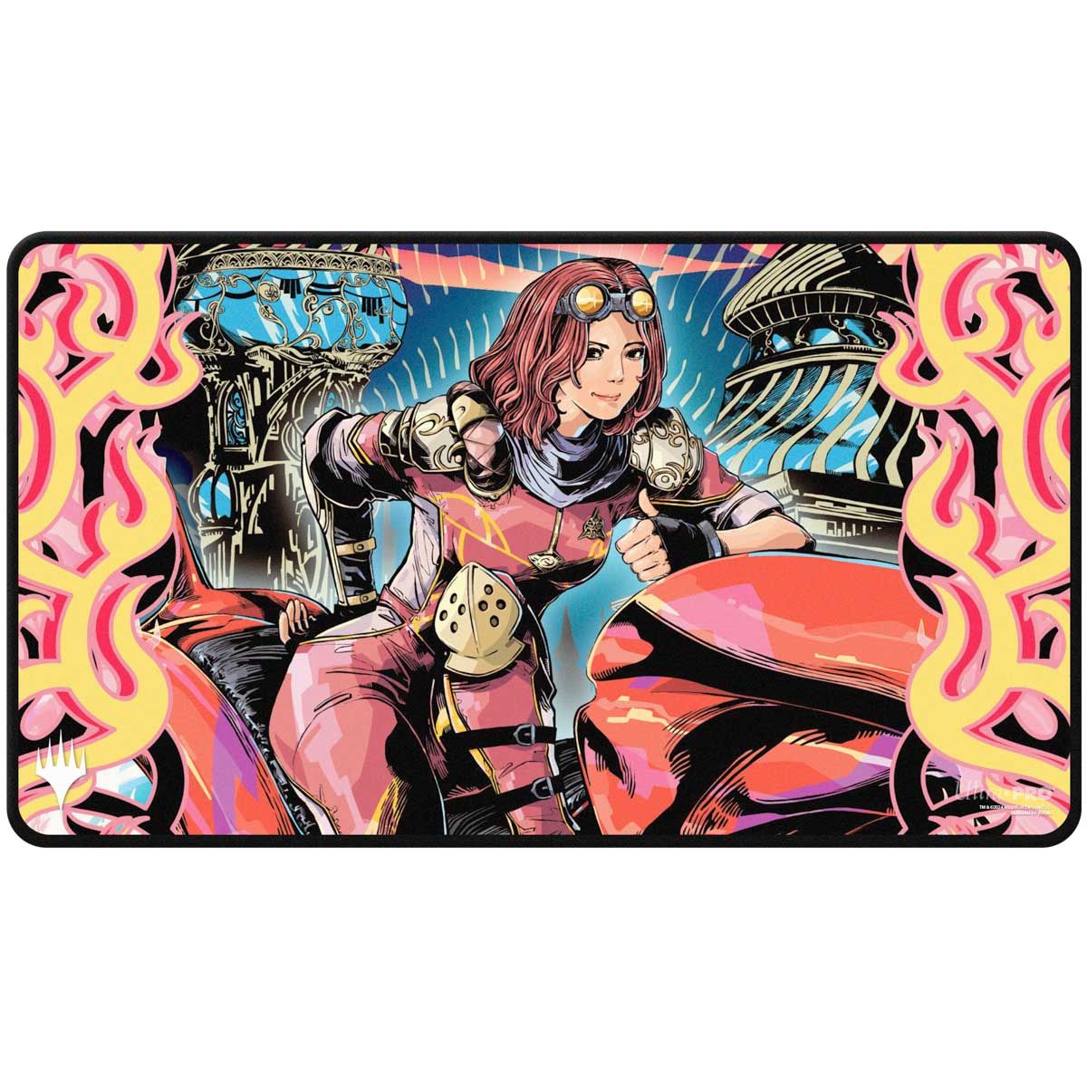 Ultra Pro: Aetherdrift Black Stitched Playmat - Chandra, Spark Hunter