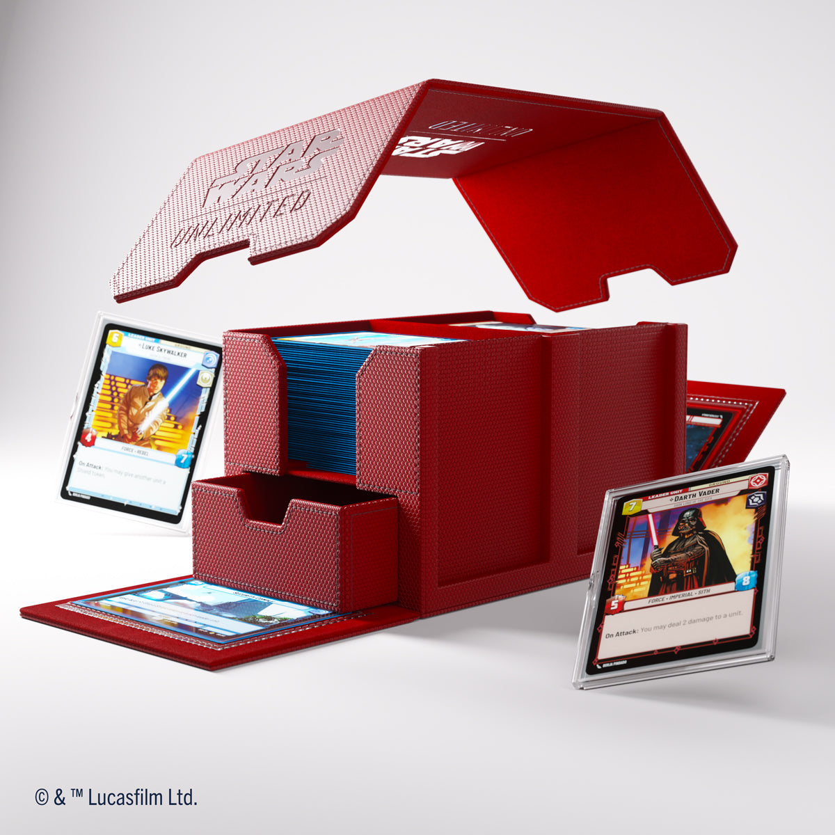 Gamegenic: Star Wars Unlimited Double Deck Pod - Red