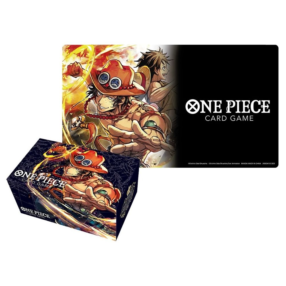 One Piece Card Game: Playmat and Storage Box Set - Portgas D. Ace