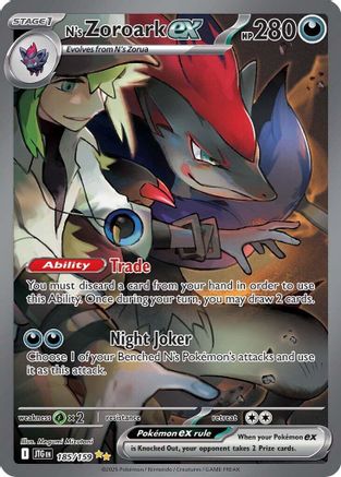 N's Zoroark ex (185/159) [Scarlet & Violet: Journey Together] – General  Games