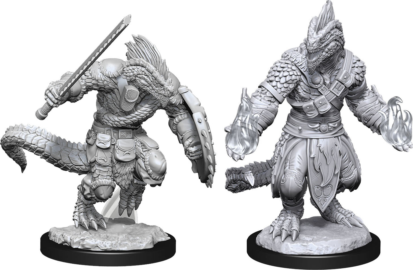 Nolzur's Marvelous Miniatures: Lizardfolk Barbarian & Lizardfolk Cleric