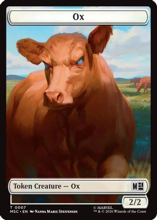 Ox (0007) // Construct (0014) Double-Sided Token (MSC-7 // 14) - Commander: Marvel Super Heroes