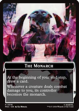 The Monarch (0016) // Vibranium (0015) Double-Sided Token (MSC-16 // 15) - Commander: Marvel Super Heroes