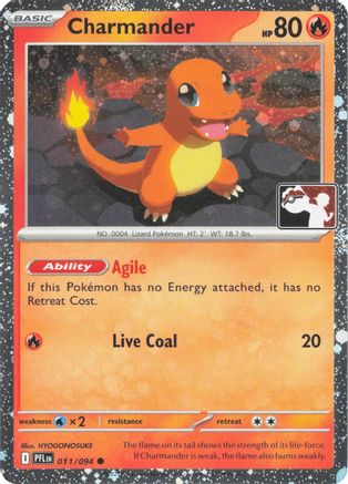 Charmander (Cosmos Holo) 011/094 - Holofoil Prize Pack Series Cards - Common