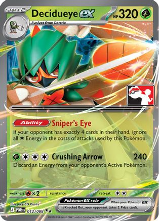 Decidueye ex 012/088 - Holofoil Prize Pack Series Cards - Double Rare