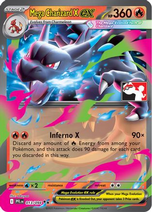 Mega Charizard X ex 013/094 - Holofoil Prize Pack Series Cards - Double Rare