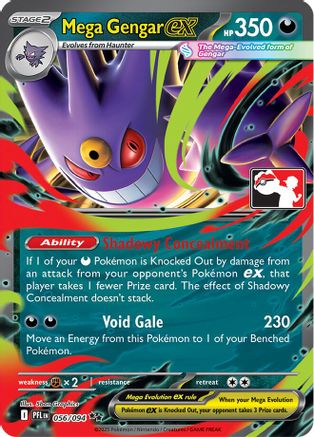 Mega Gengar ex 056/094 - Holofoil Prize Pack Series Cards - Double Rare