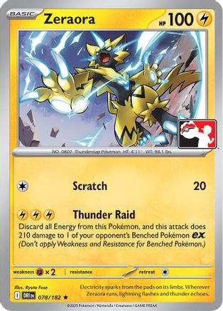 Zeraora 078/182 Prize Pack Series Cards - Rare