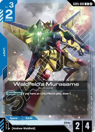 Waldfeld's Murasame (GD05-003) - Freedom Ascension Holofoil