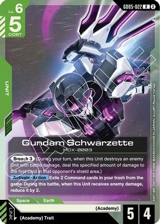 Gundam Schwarzette (GD05-022) - Freedom Ascension Holofoil