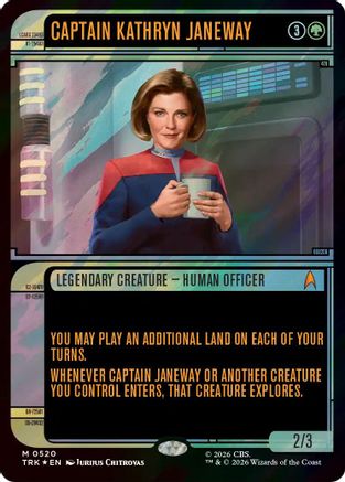 Captain Kathryn Janeway (Showcase) (Surge Foil) (TRK-520) - Star Trek Foil