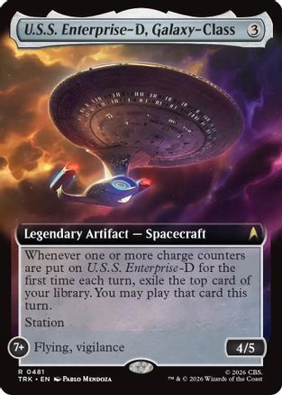 U.S.S. Enterprise-D, Galaxy-Class (Extended Art) (TRK-481) - Star Trek Foil