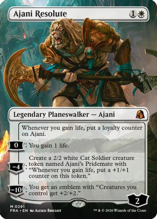 Ajani Resolute (Borderless) (FRA-291) - Reality Fracture Foil