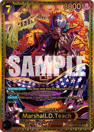 Marshall.D.Teach (ST27-005) (SP) (ST27-005) - The World's Strongest Warriors Foil