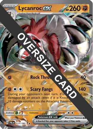 Lycanroc ex 117 - Holofoil Jumbo Cards - Double Rare