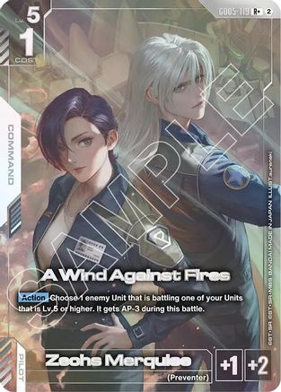 A Wind Against Fires (R+) (GD05-119) - Freedom Ascension Holofoil