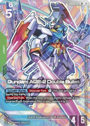 Gundam AGE-2 Double Bullet (R+) (GD05-021) - Freedom Ascension Holofoil