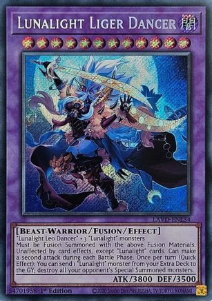 Lunalight Liger Dancer (Secret Rare) (LAVD-ENL34) - Legendary Arc-V Decks 1st Edition