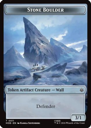 Stone Boulder // Dragon Double-Sided Token (HOB-11 // 5) - The Hobbit