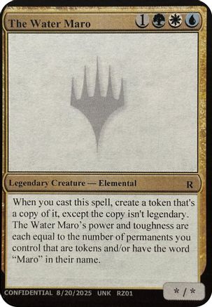 The Water Maro (UNK-) - Un-Known Event Playtest Cards