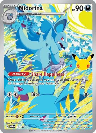 Nidorina (30th Celebration) 101 - Holofoil ME Mega Evolution Promo - Promo