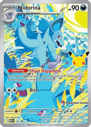 Nidorina (30th Celebration) 101 - Holofoil ME Mega Evolution Promo - Promo