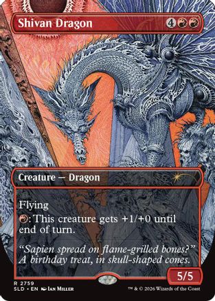 Shivan Dragon (2759) (SLD-2759) - Secret Lair Drop Series Foil
