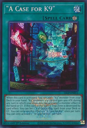 A Case for K9 (Emblazoned Secret Rare) (26LP-EN011) - Limited Pack World Championship 2026 1st Edition