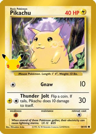 Pikachu 058 - Holofoil ME 30th Celebration Classic Collection - Classic Collection