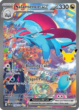Salamence ex 156/128 - Holofoil ME 30th Celebration - Special Illustration Rare