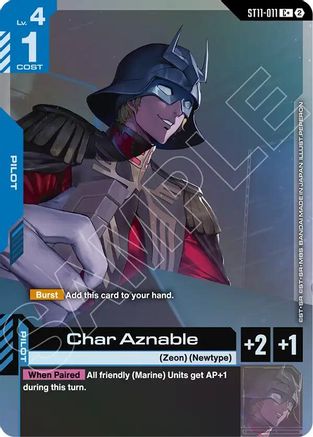 Char Aznable (C+) (ST11-011) - Starter Deck 11 Aquatic Assault Holofoil