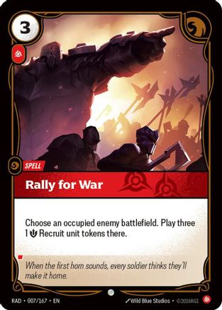 Rally for War (007/167) - Radiance Foil