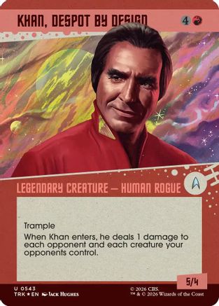 Khan, Despot by Design (Showcase) (Surge Foil) (TRK-543) - Star Trek Foil