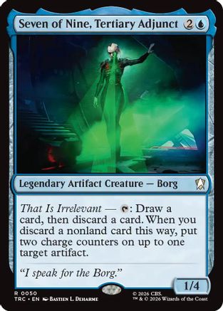 Seven of Nine, Tertiary Adjunct (Surge Foil) (TRC-050) - Commander: Star Trek Foil