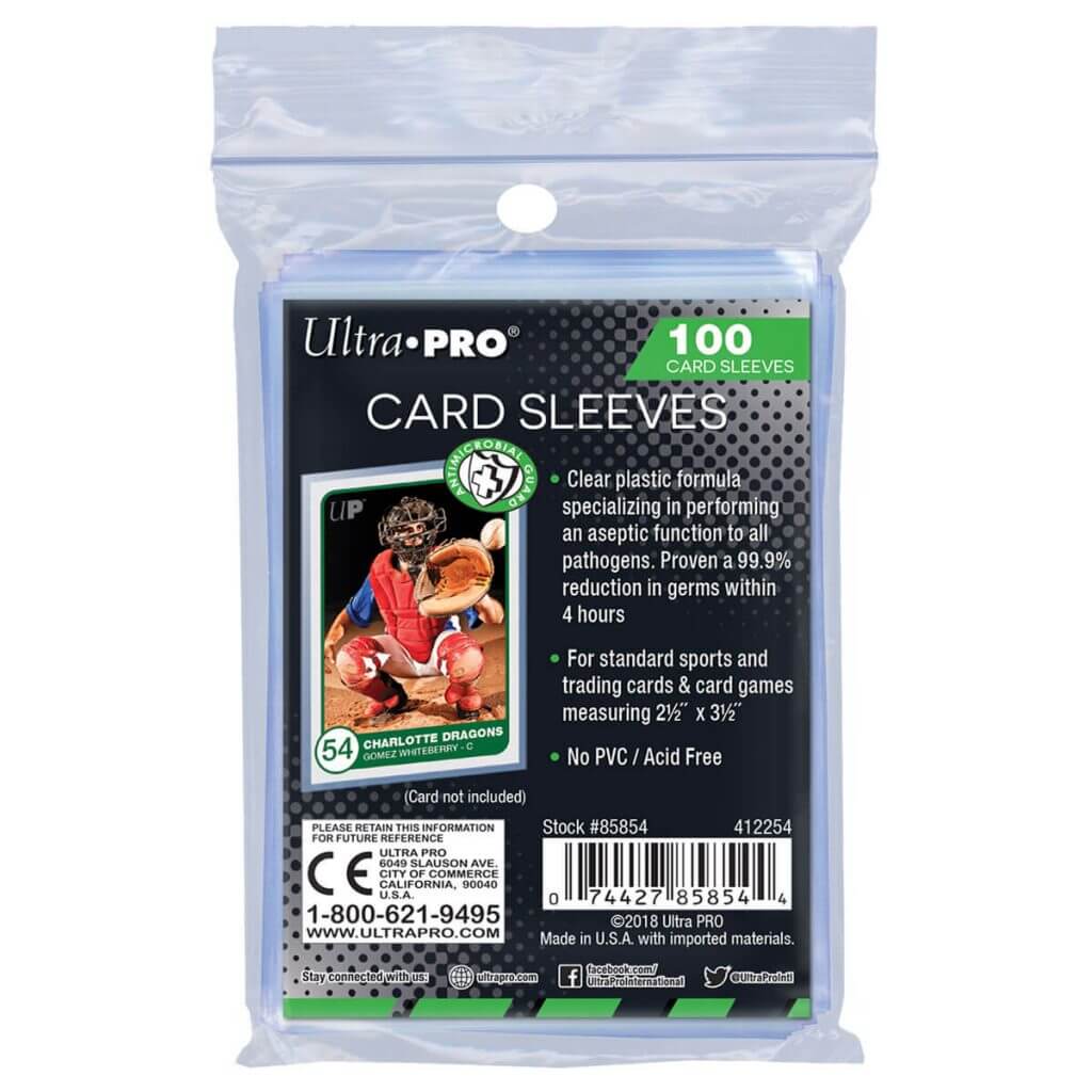 Ultra Pro: Anitimicrobial Card Sleeve 2-1/2″ X 3-1/2″
