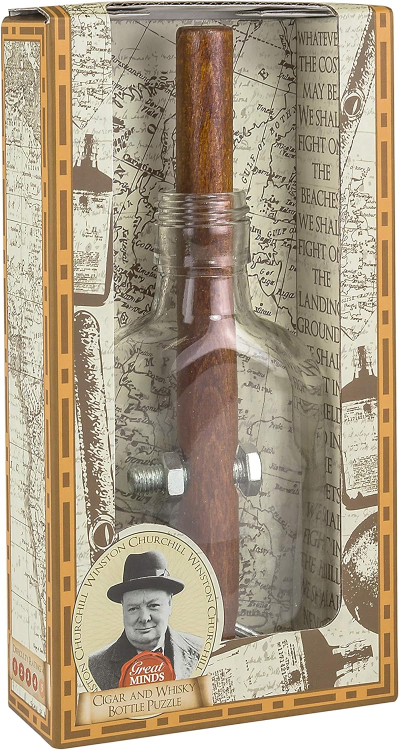 Great Minds: Churchill's Cigar and Whiskey Bottle Puzzle