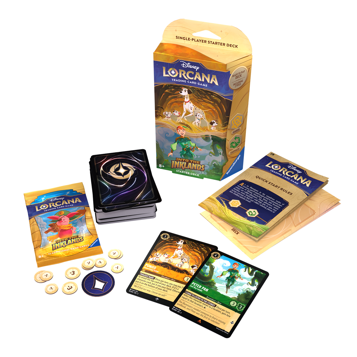 Disney Lorcana: S3 Into the Inklands! Starter Deck: Amber & Emerald