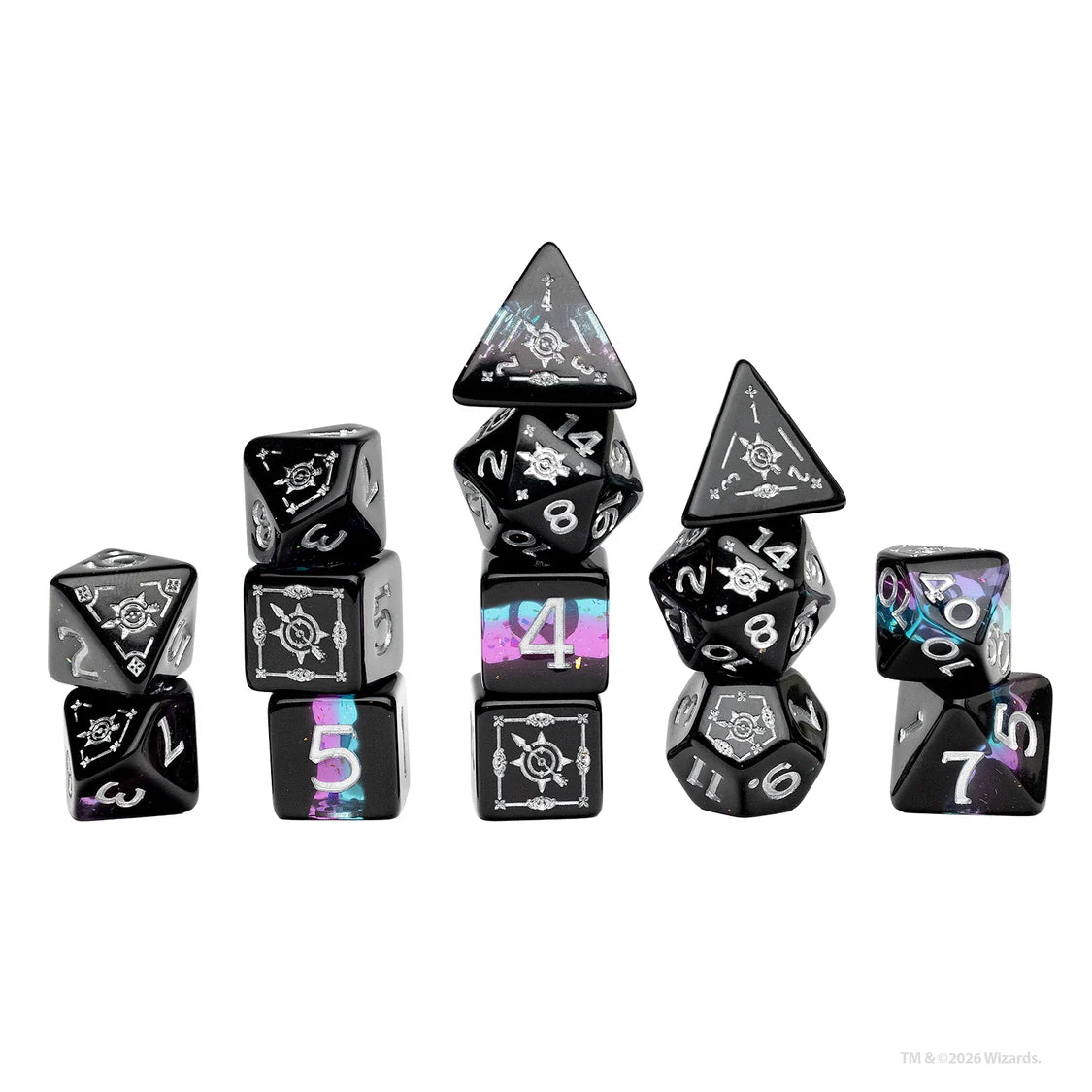Sirius Dice: D&D Adventure Dice - Ranger - Black/Blue