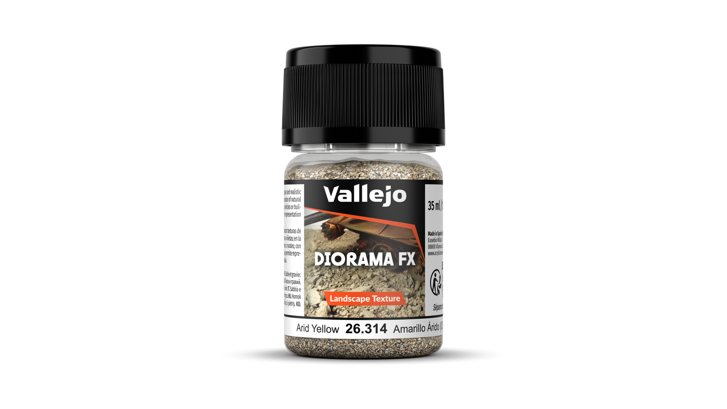 Vallejo: Diorama Effects - Landscape Textures Arid Yellow 35ml (0.5-2mm)