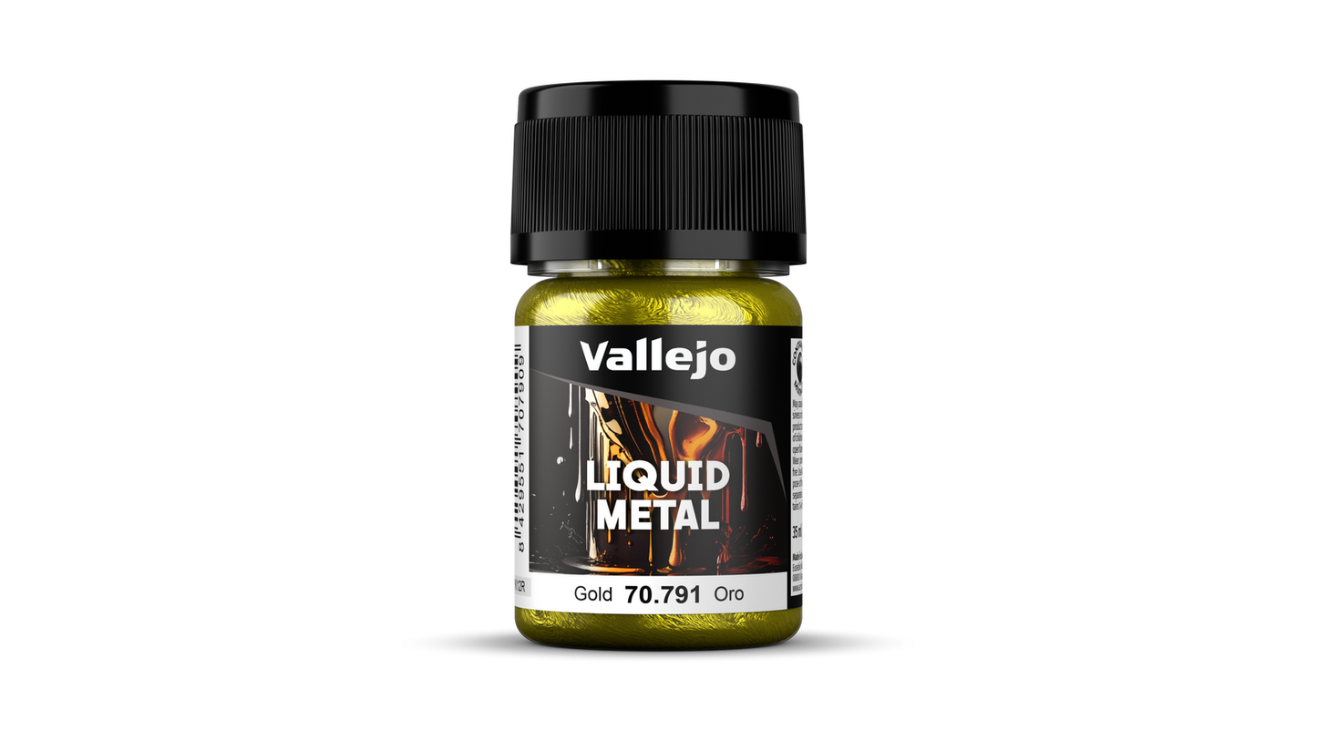 Vallejo Liquid Metal Gold - 35 ml Alcohol-based Metallic Paint