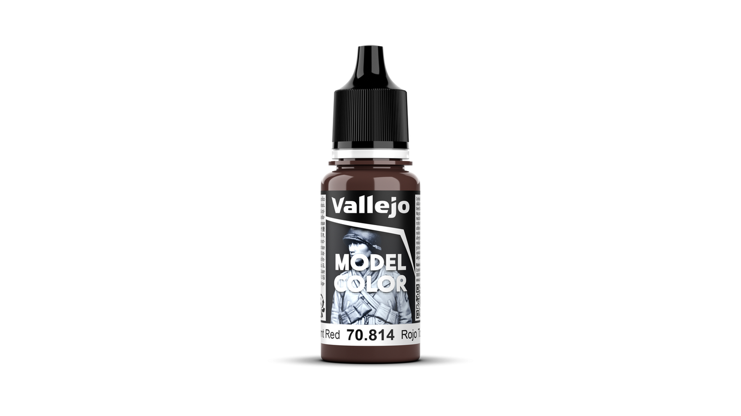 Vallejo: Model Colour #163 - Burnt Red - 18 ml Matt Acrylic Paint